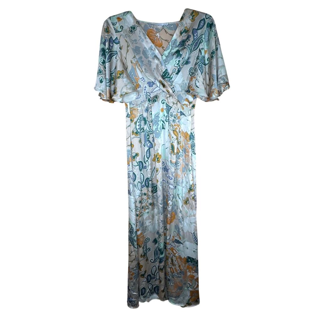 Anany Paisley Floral Maxi Dress Size Small Whimsical Fairy Cottagecore Y2K